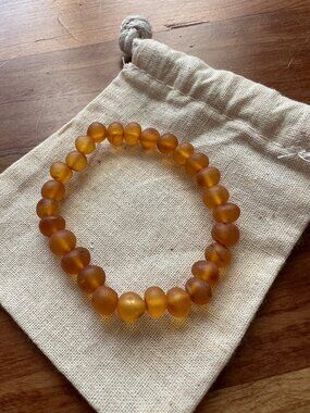 CanyonLeaf - Raw Honey Baltic Amber || Adult Bracelet
